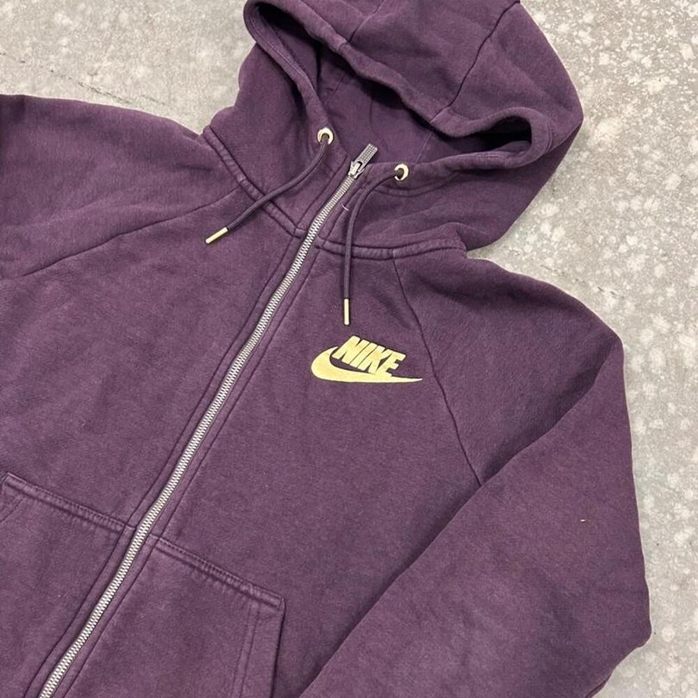Nike Women's Purple and Burgundy Hoodie